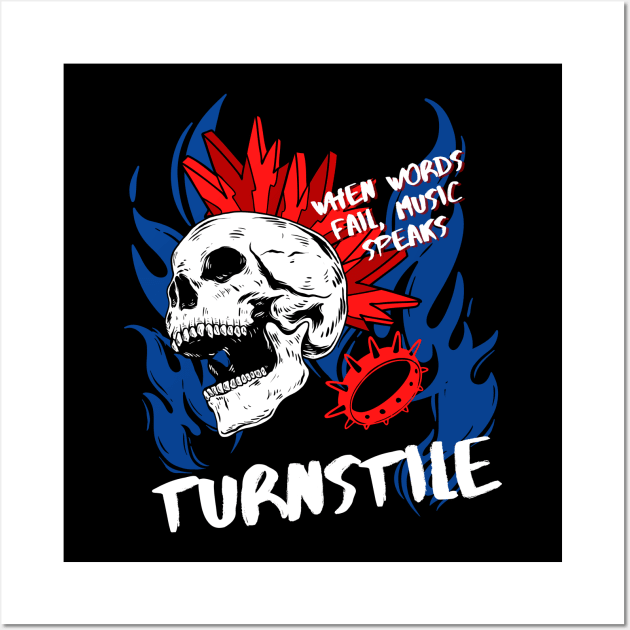 turnstile ll music speaks Wall Art by daley doodles